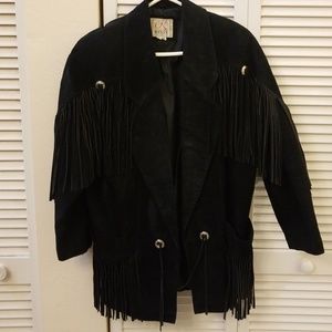 Black leather jacket